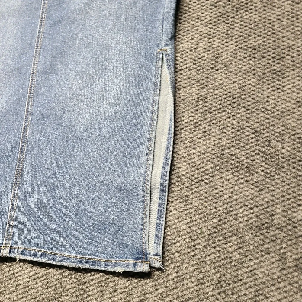 Edited by Remi Bader Women's Side Slit Mid-Shin Length Denim Jean Skirt Sz 10
